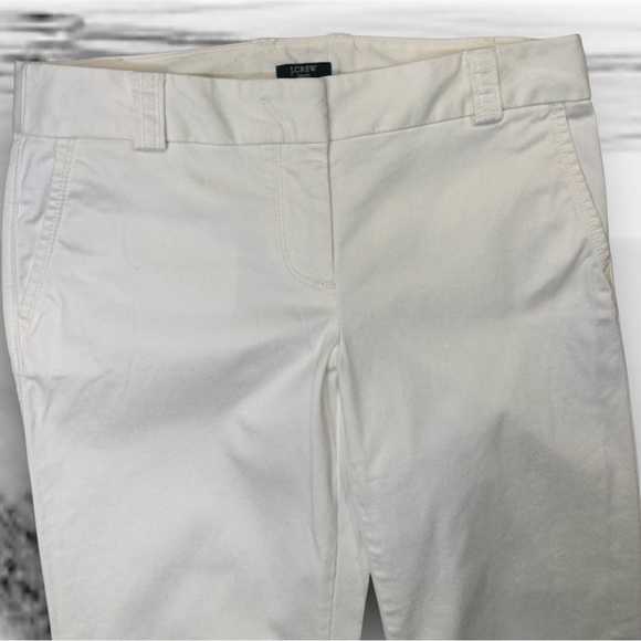 J. Crew Stretch ‘City Fit’ Straight Leg Ivory / Cream Pants in Size 2 Short - Picture 7 of 11